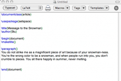 I wrote a paragraph.