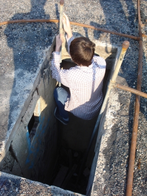 The only way to the roof. The only way to the roof.