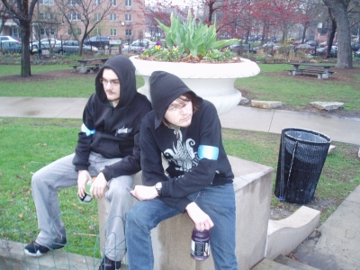 Our Totem, the Wet Pedestal, and my compatriots, Peter and Sam