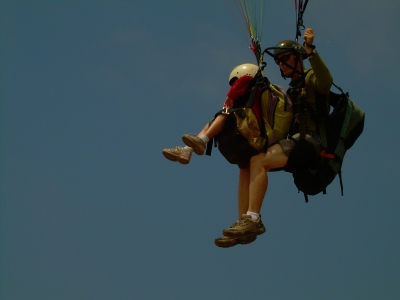 Claude on a hired flight.