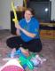 Guest brandishes balloon sword