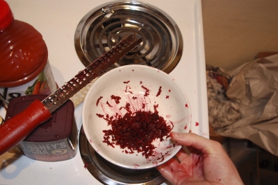 This is enough beet for one shot of tequila
