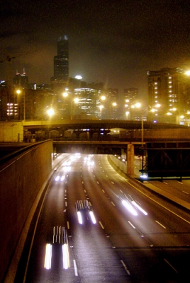 the city behind us