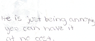 Reply from the bribery