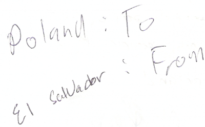 To Poland from El Savador