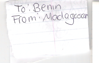 To Benin from Madagascar