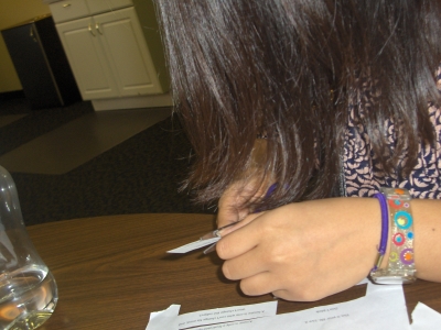 Ms. Annie hard at work