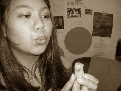 I blew out the light,