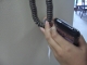 From a public phone.