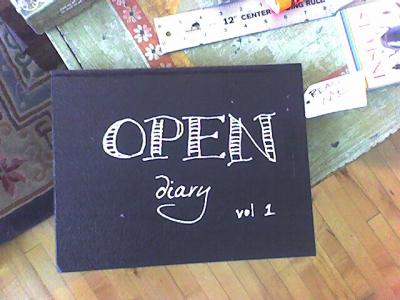 Back cover of the Open Diary, v1