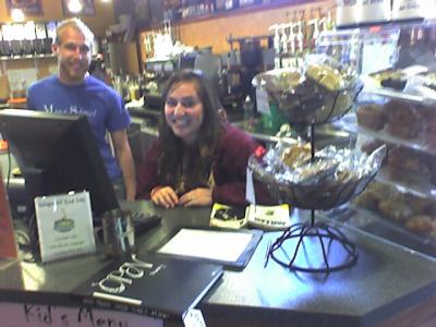 Baristas with the diary Baristas with the diary