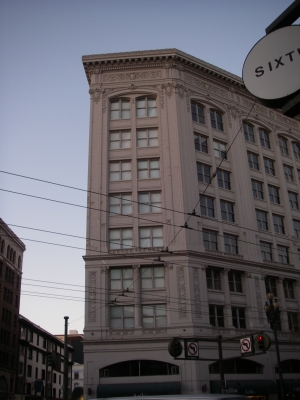 The Warfield Building, showing the odd angle