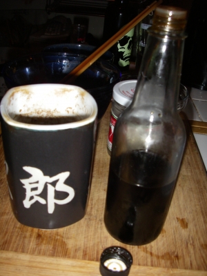 soy sauce ready to go in