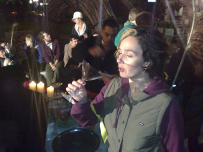 Elena The Wretched drinking the blood of murdered aristocrats at checkpoint 5.