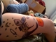 Ang's leg, Jay's drawing