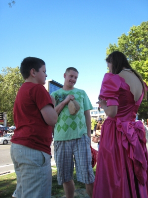 Death, Pixie, and a customer Death, Pixie, and a customer
