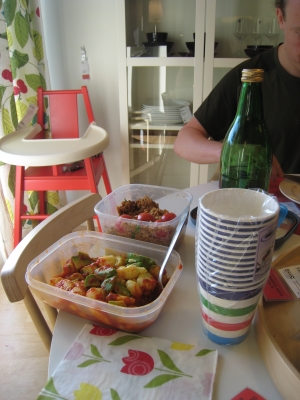 The salad and mains.