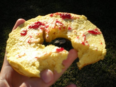 Egg Bagel with Butter and Current Jam Egg Bagel with Butter and Current Jam
