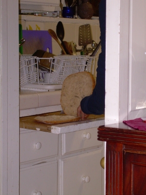 Slicing with a big knife...