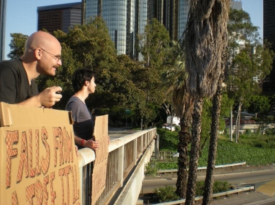 Overpass entertainers.