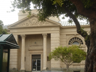 Carnegie library across the street