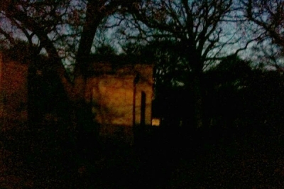 Climbed a tree and wall, snuck through a cemetery.