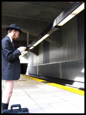 Sometimes BART riders wear no pants.