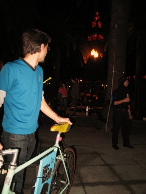 Sean Mahan and the Chaser Bike espy the Ferry Building Sean Mahan and the Chaser Bike espy the Ferry Building