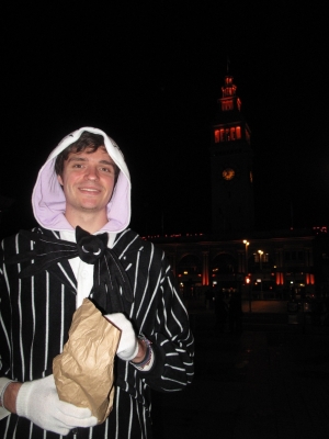 Skeleton sir, gee, what's in that brown bag? Skeleton sir, gee, what's in that brown bag?