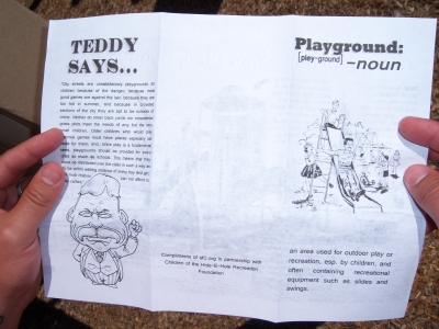 The outside of the "brochure" we made. The outside of the "brochure" we made.