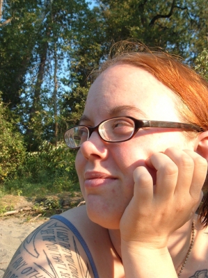 Last summer, swimming at the Beaver House