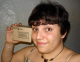 super cheery postal delivery girl