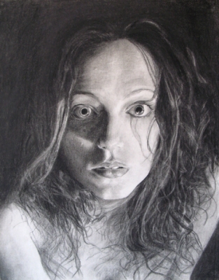 chalk pastel 18" x 26" self portrait