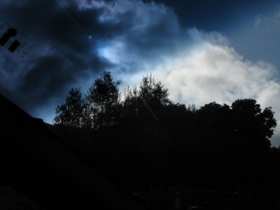 Broad daylight through the fog and tinted glass: See the sun?