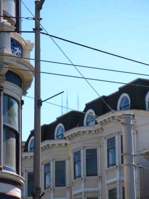 Peeking out over the Victorians.