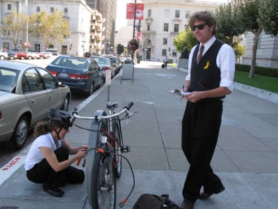 Gettin' 'em when they can't escape. Tired bicyclists hate hills.  Gettin' 'em when they can't escape. Tired bicyclists hate hills.