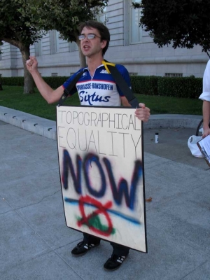 Sean representing exhausted bicylist. Sean representing exhausted bicylist.