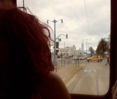 The Embarcadero and Maddie's lovely hair