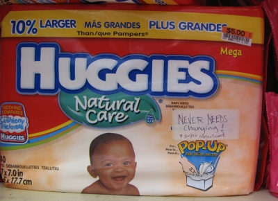 Huggies Diapers.