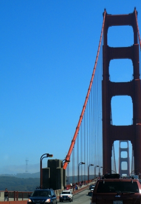 Sutro and GGB. Taken from a moving car.
