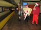 Boarding the train