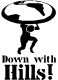 Down with Hills Stencil Logo by Bex.