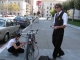 Gettin' 'em when they can't escape. Tired bicyclists hate hills. 