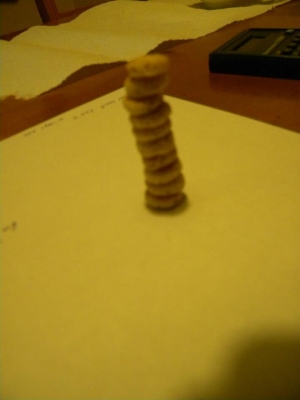 stacking Cheerios