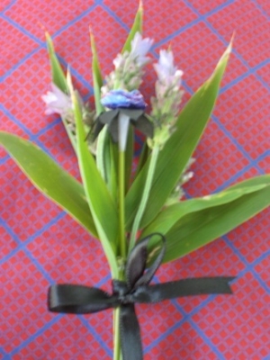 boquet on party dress boquet on party dress