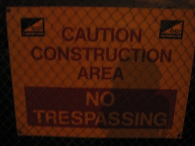 no trespassing