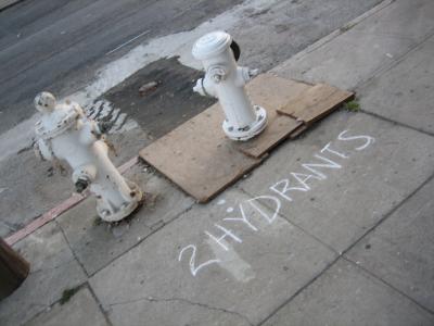 2 Hydrants askew