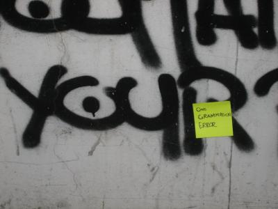 1 Grammatical Error (closeup)