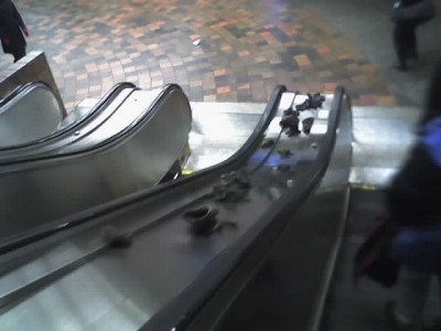 Down the escalator Down the escalator