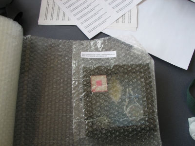 wrapped for sending